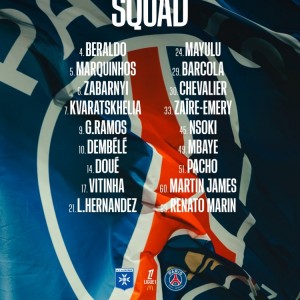 好玩的手机游戏大全-巴黎客战欧塞尔大名单：登贝莱领衔，法比安、努诺·门德斯缺席